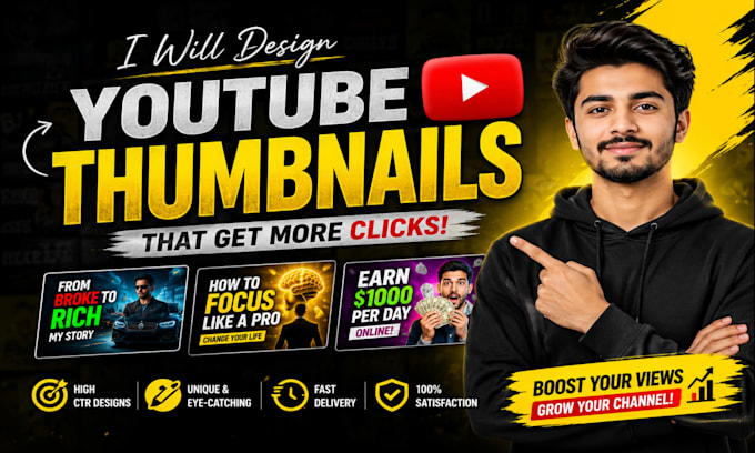 design modern youtube thumbnails for your channel