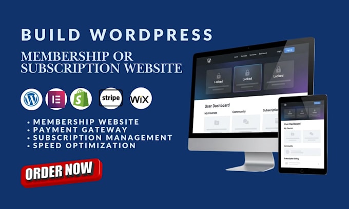 build premium wordpress website for membership or wordpress subscription website