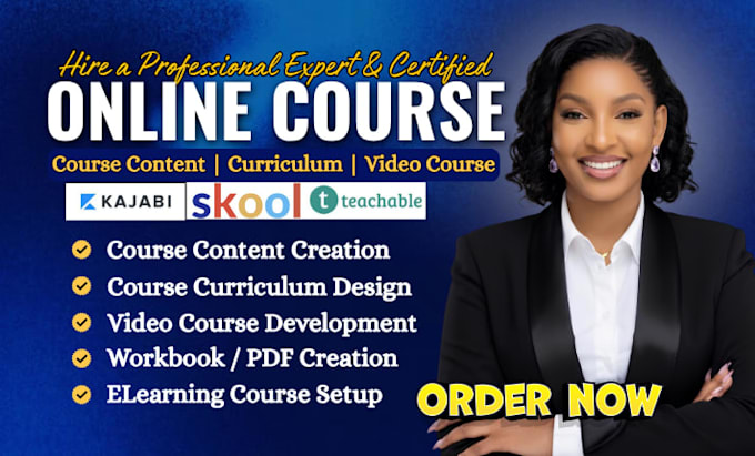 create online course content course curriculum and elearning course educational