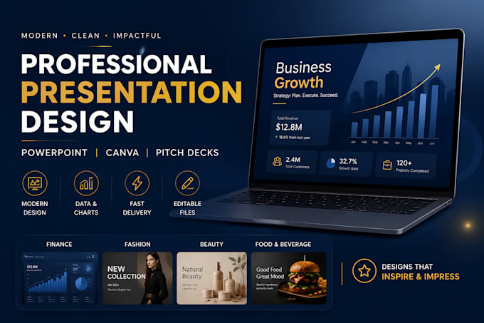 business and finance presentation designer