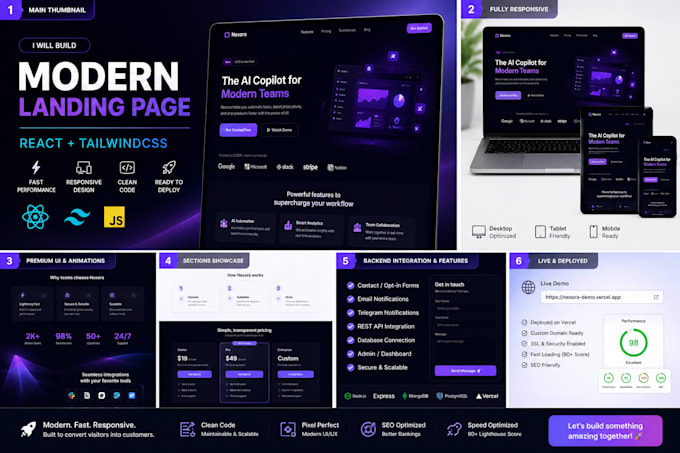make landing page for your business