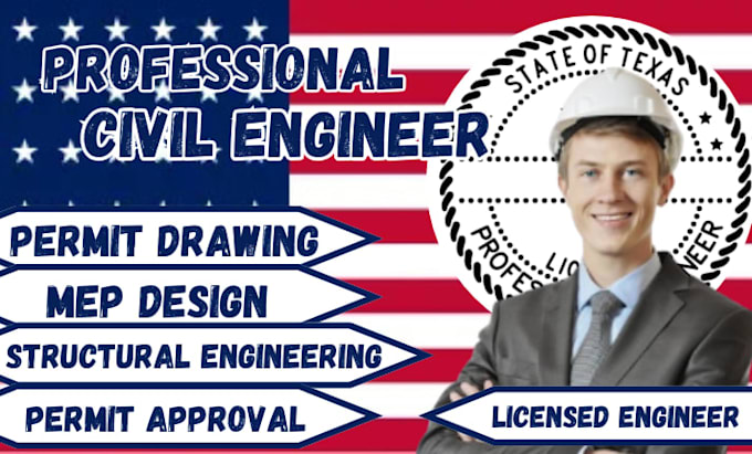 provide civil and structural engineering ,mep for city permit drawing
