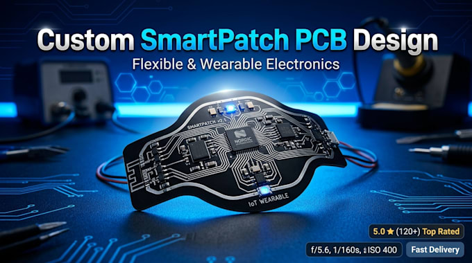 develop custom smartpatch pcb with embedded electronics