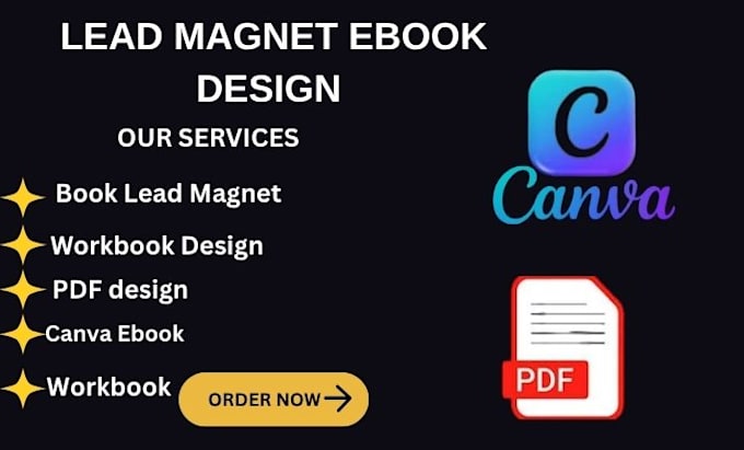 create professional book lead magnet workbook and canva book design PDF design