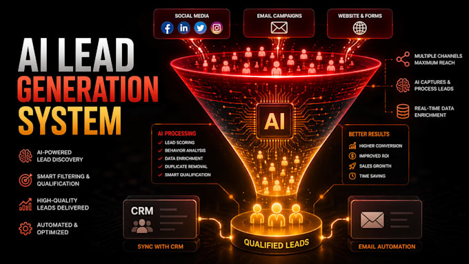 build an ai lead generation automation system using n8n, make or zapier