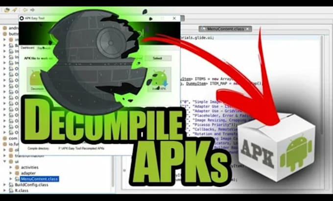 decompile, recompile apk or app bundle with source code android app modification