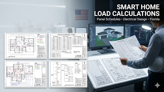prepare florida smart home load calculations and panel schedules
