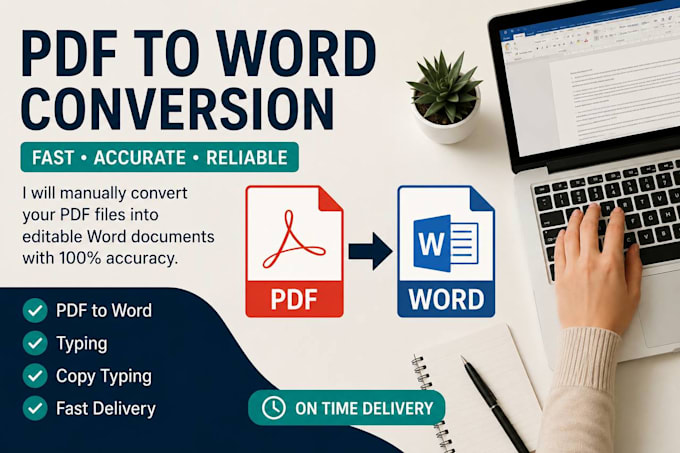 convert PDF to word manually