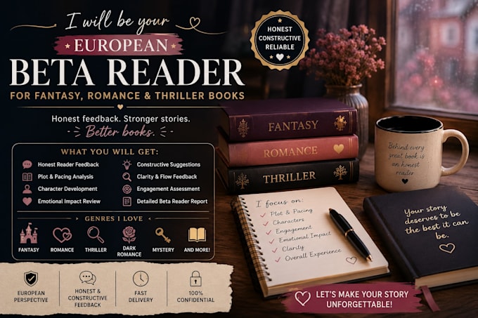 be your trusted novel beta reader and manuscript critique partner