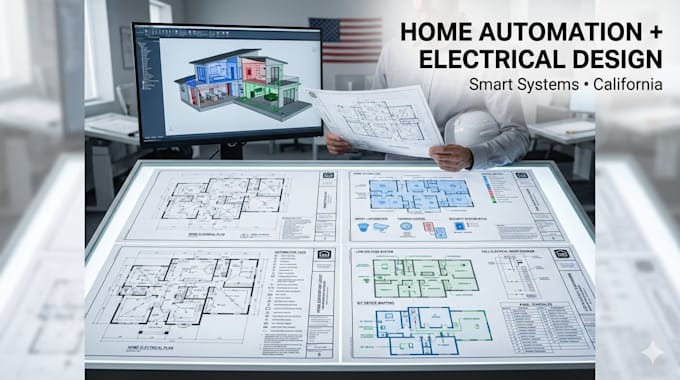 draft california home automation and electrical drawings