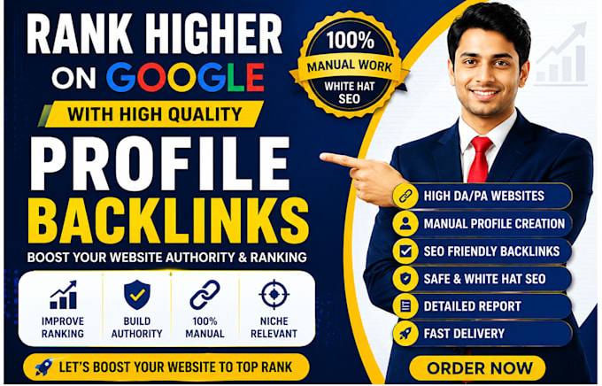 create 50 USA powerful profile seo backlinks linkbuilding