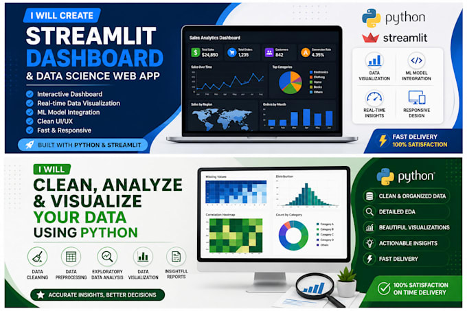 create streamlit dashboard and data science web app in python