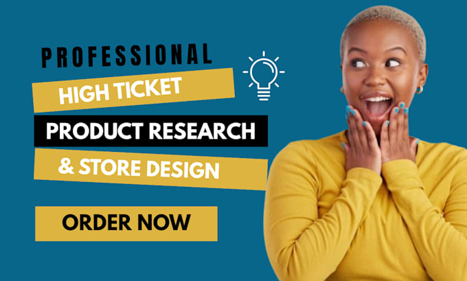 professional high ticket product research and store design