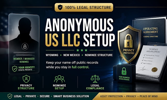 set up an anonymous llc structure using a nominee member or manager
