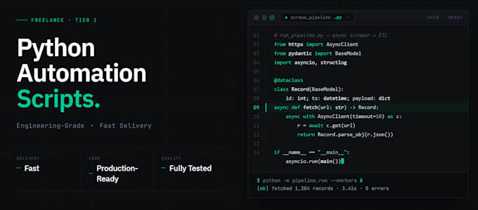 build python automation scripts for engineering workflows and data processing