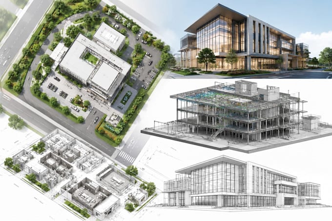 do modern architectural site planning and revit bim modeling