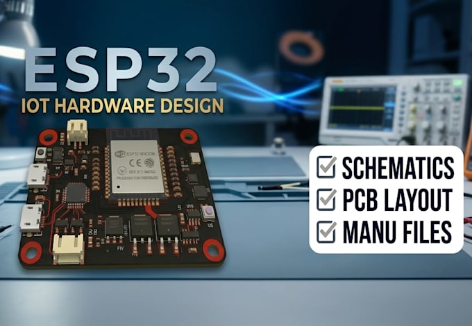 do esp32 iot hardware design and custom pcb layout