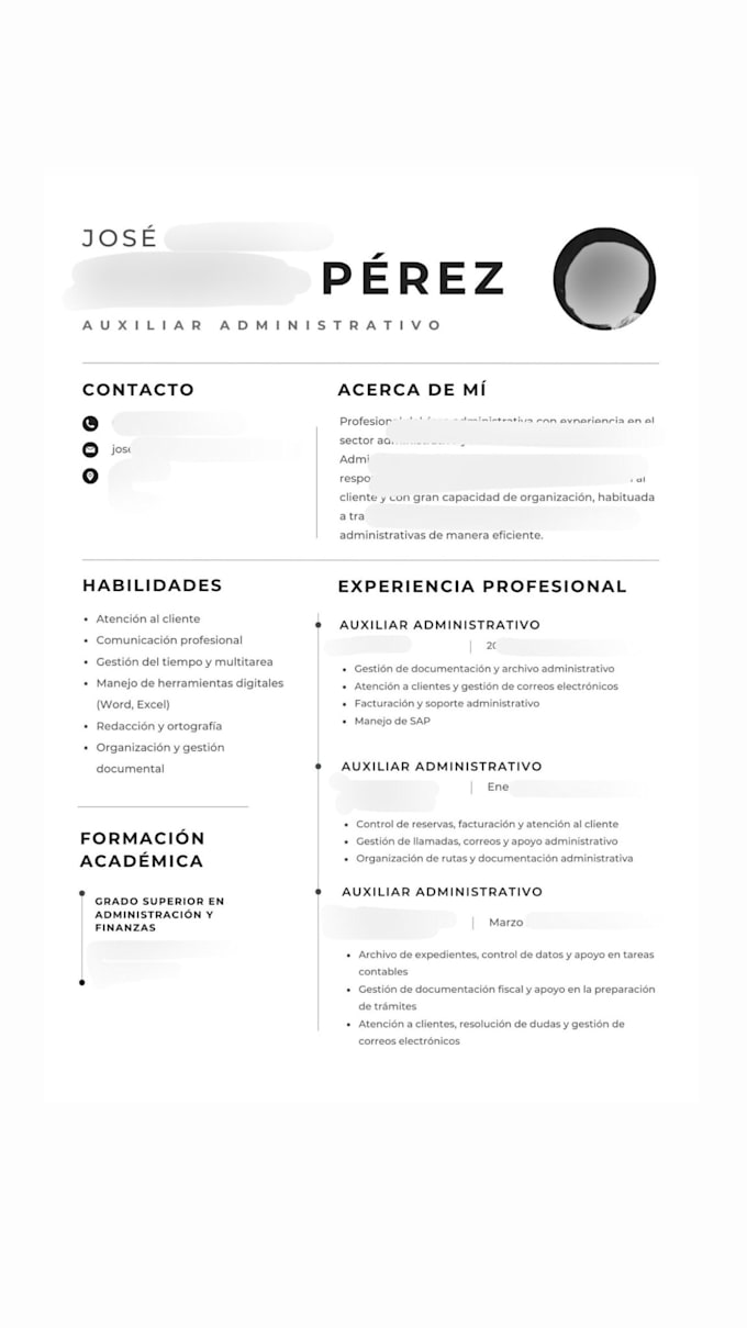 create an amazing cv and a cover letter