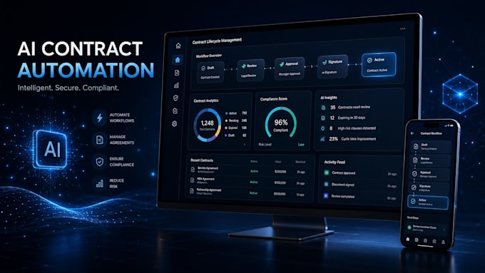 build ai contract lifecycle management, workflow automation, legal tech website