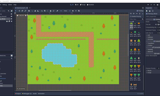 create a complete 2d godot game for you