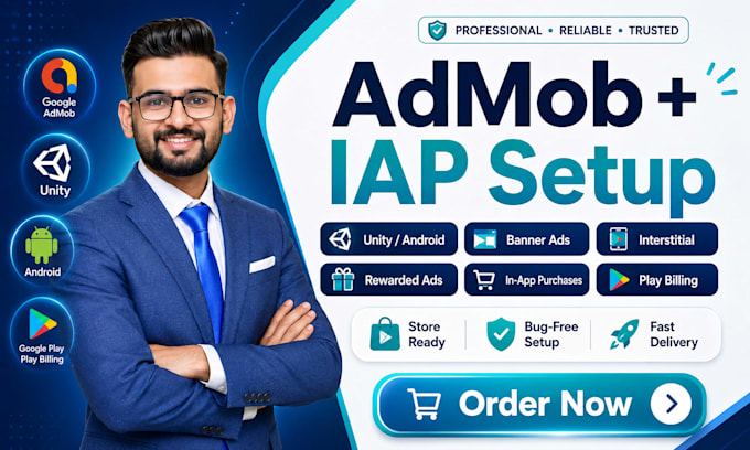 integrate admob ads and in app purchases in unity android game