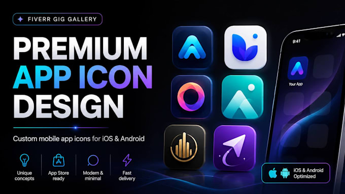 design a premium app icon for your mobile app