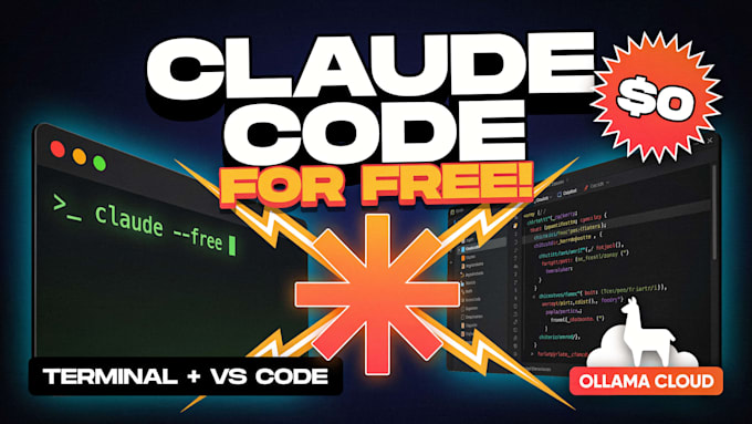 setup claude code using free tier ollama cloud models no GPU no API costs