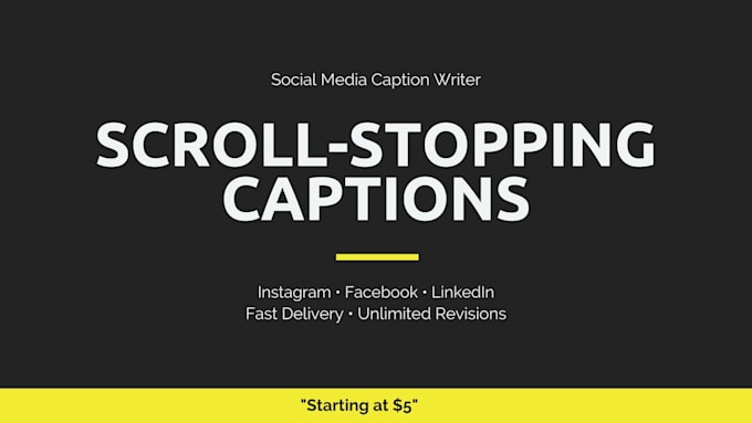 write catchy social media captions for your business
