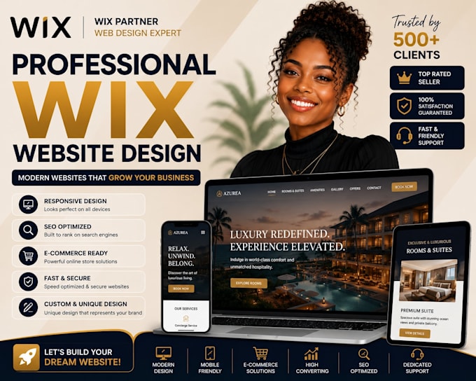 create a professional wix website with SEO optimization