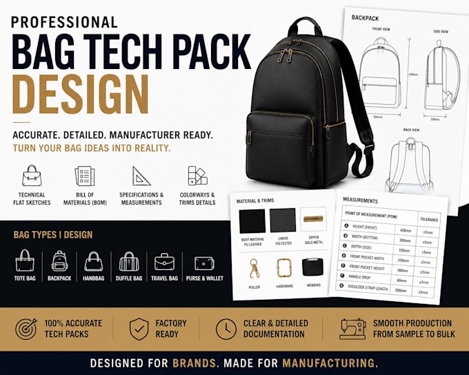 design bag tech pack, tote, backpack tech pack, handbag and duffle bag tech pack