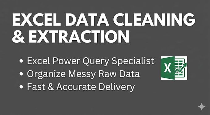 clean, organize, and extract data using excel power query