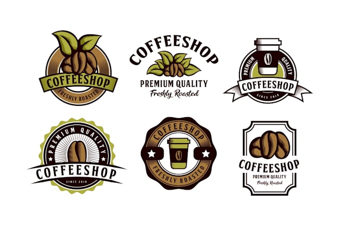 modern cafe logo design with professional style