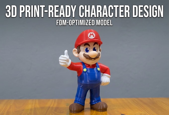 design 3d characters optimized for 3d printing and multipart assembly