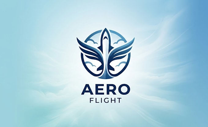design a modern minimalist airplane logo for aviation