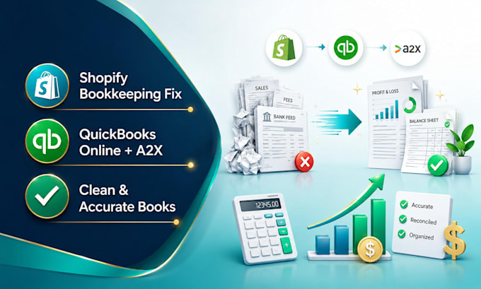 fix your shopify bookkeeping using quickbooks online and a2x