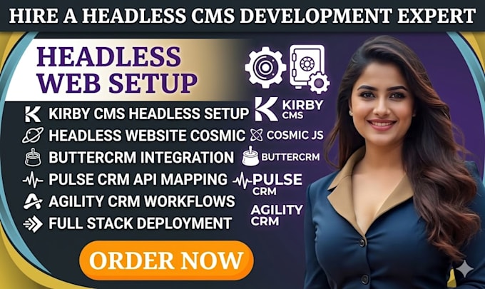 Setup kirby cms headless website cosmic js buttercrm pulse crm agility ...