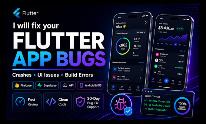 fix flutter bugs, improve UI, and optimize your android or ios app
