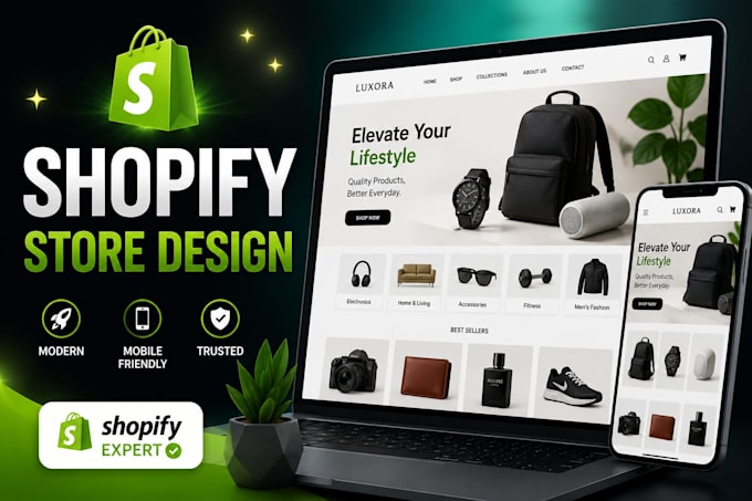 design or redesign shopify store