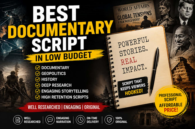 write documentary or geopolitics script for you