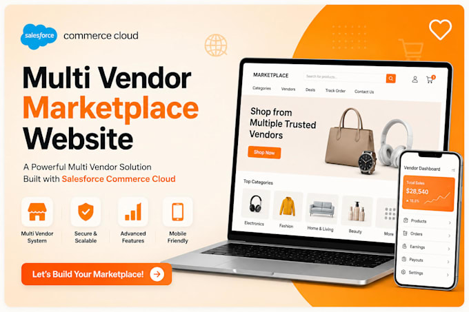 develop salesforce commerce cloud multi vendor marketplace website