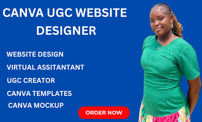 create a modern canva website ugc portfolio for creators