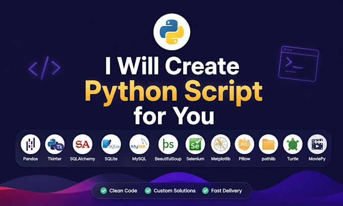 develop custom python scripts for automation, apis, and data processing
