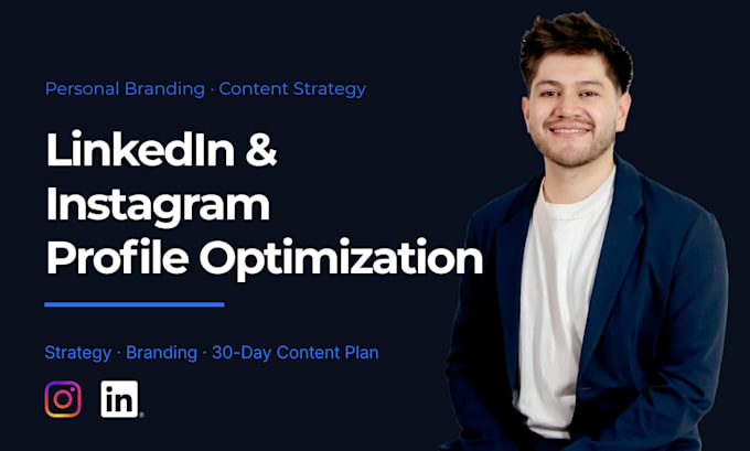 optimize your linkedin and instagram profile and create a content strategy