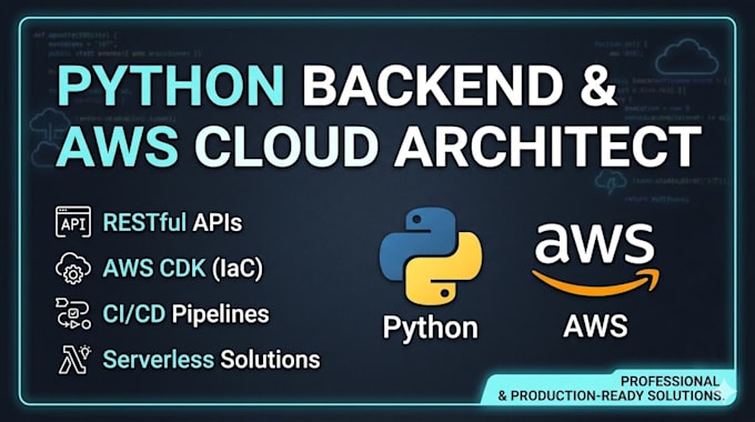 be your expert python backend developer and AWS cloud architect