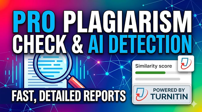 do plagiarism check and ai content detection with report