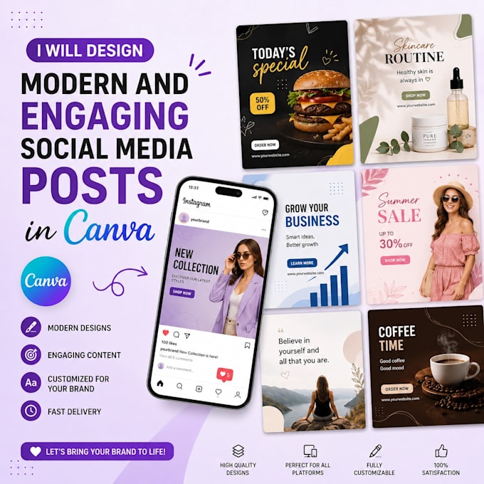 design modern social media posts