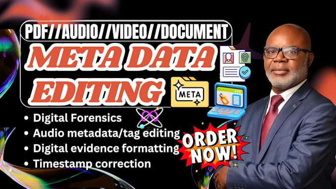 do metadata editing, data correction, file analysis for audio, video, image