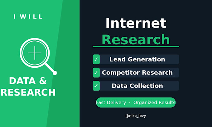 do internet research, lead generation, and data collection for your business