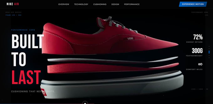 create a modern 3d animated frontend website landing page