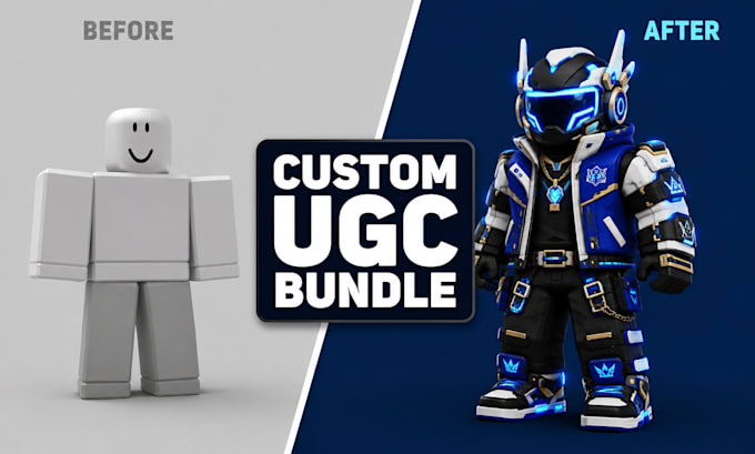 design a custom roblox ugc bundle with accessories, rigging, and full submission